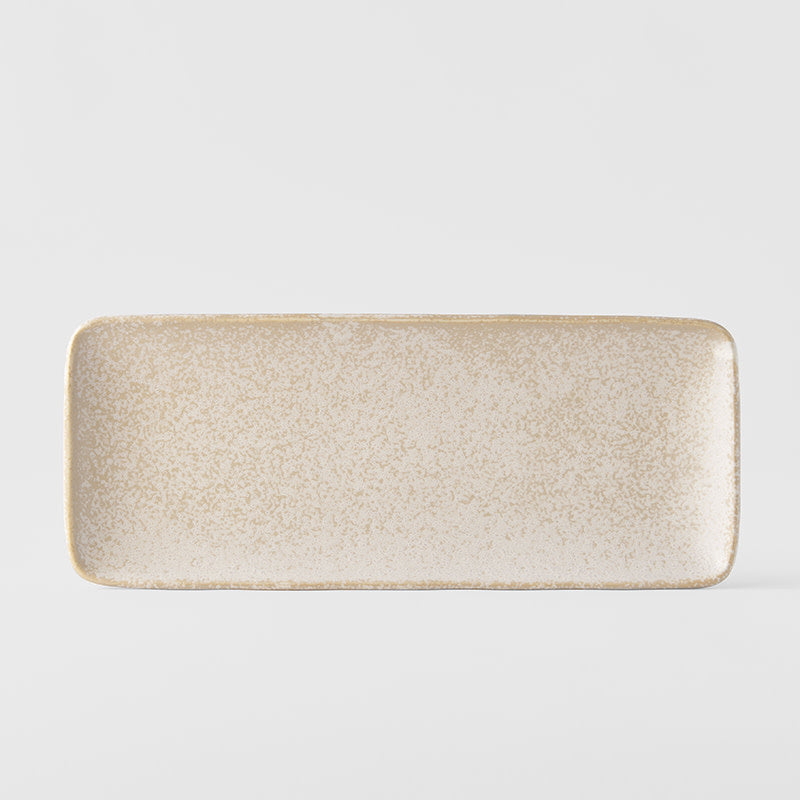 Plate Rectangular 29.5cm White Fade Glaze