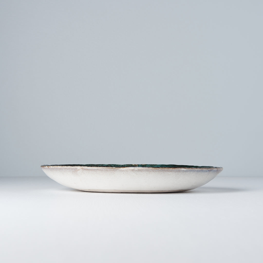 Plate Oval 24x20cm Sky Blue Glaze