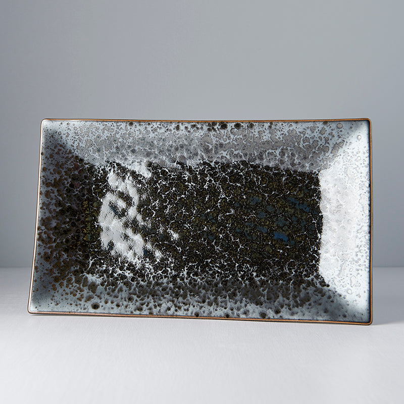 Platter Rectangular 33cm Black Pearl Glaze