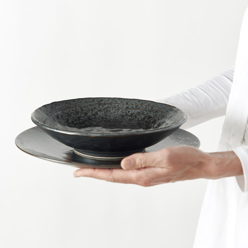 Dinner Plate 25cm Black Pearl Glaze