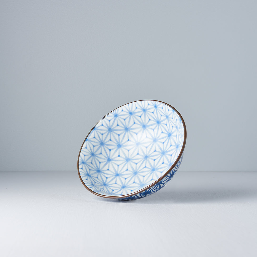 Bowl 19cm Indigo Ikat Starburst Design
