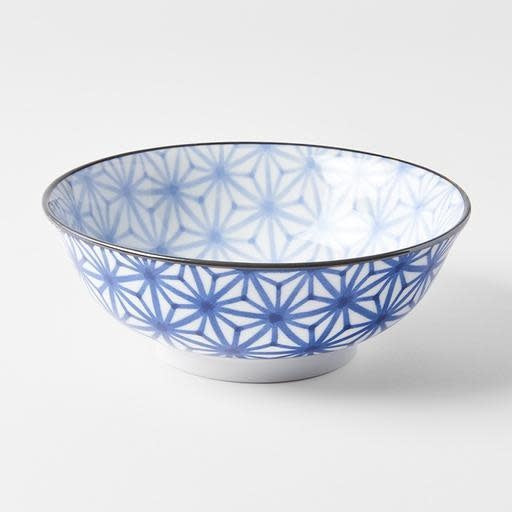 Bowl 19cm Indigo Ikat Starburst Design