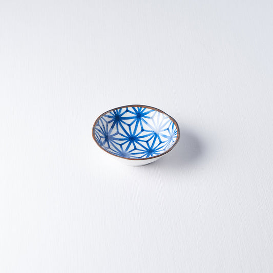 Sauce Dish 11cm Indigo Ikat Starburst Design