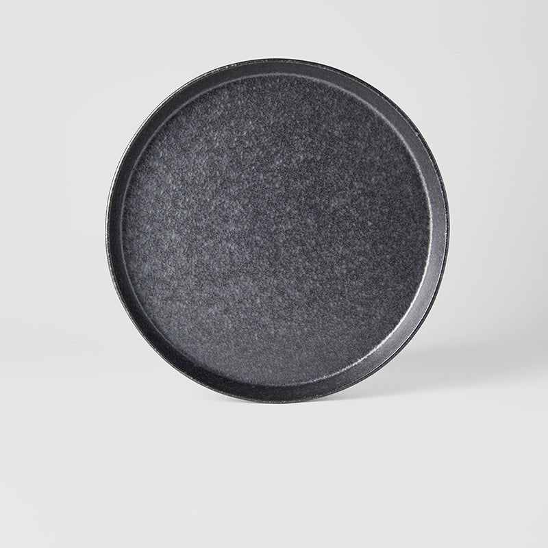 Plate High Rim 25cm Craft Black Design