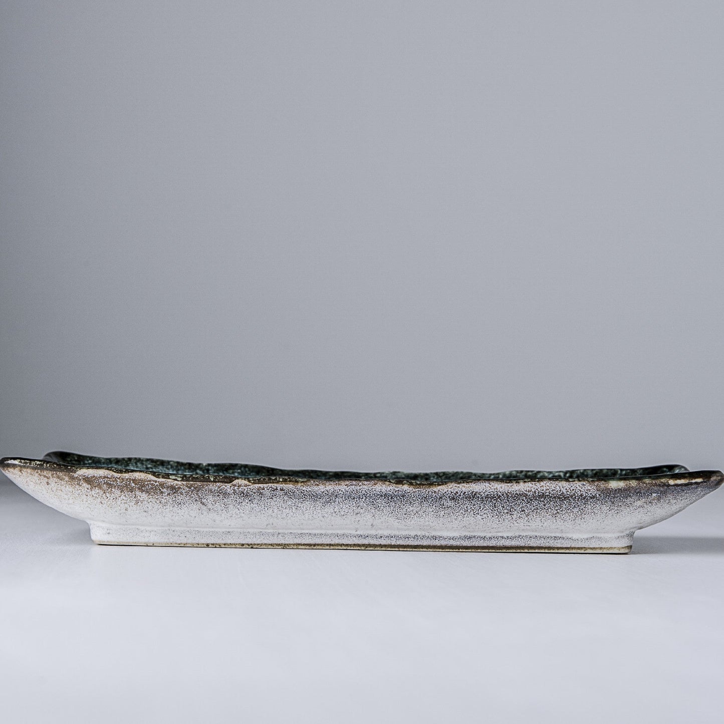 Plate Rectangular 28.5x 12cm Sky Blue Glaze