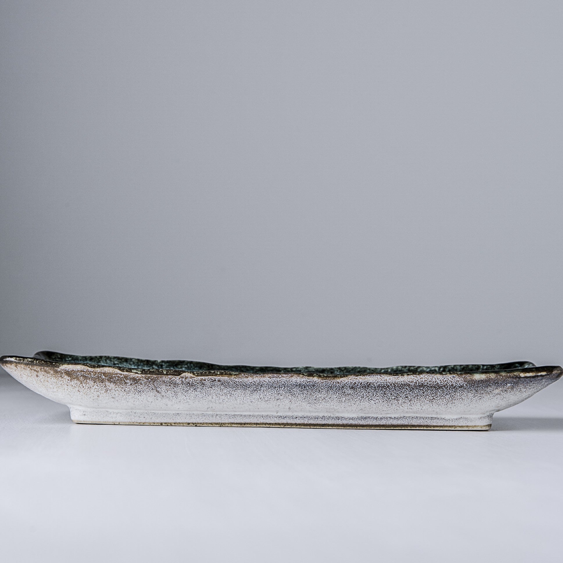 Plate Rectangular 28.5x 12cm Sky Blue Glaze