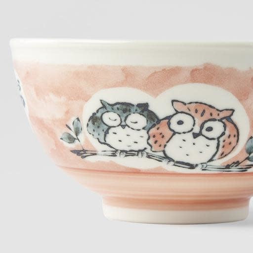 Bowl Kids 16cm Owl Peach Design