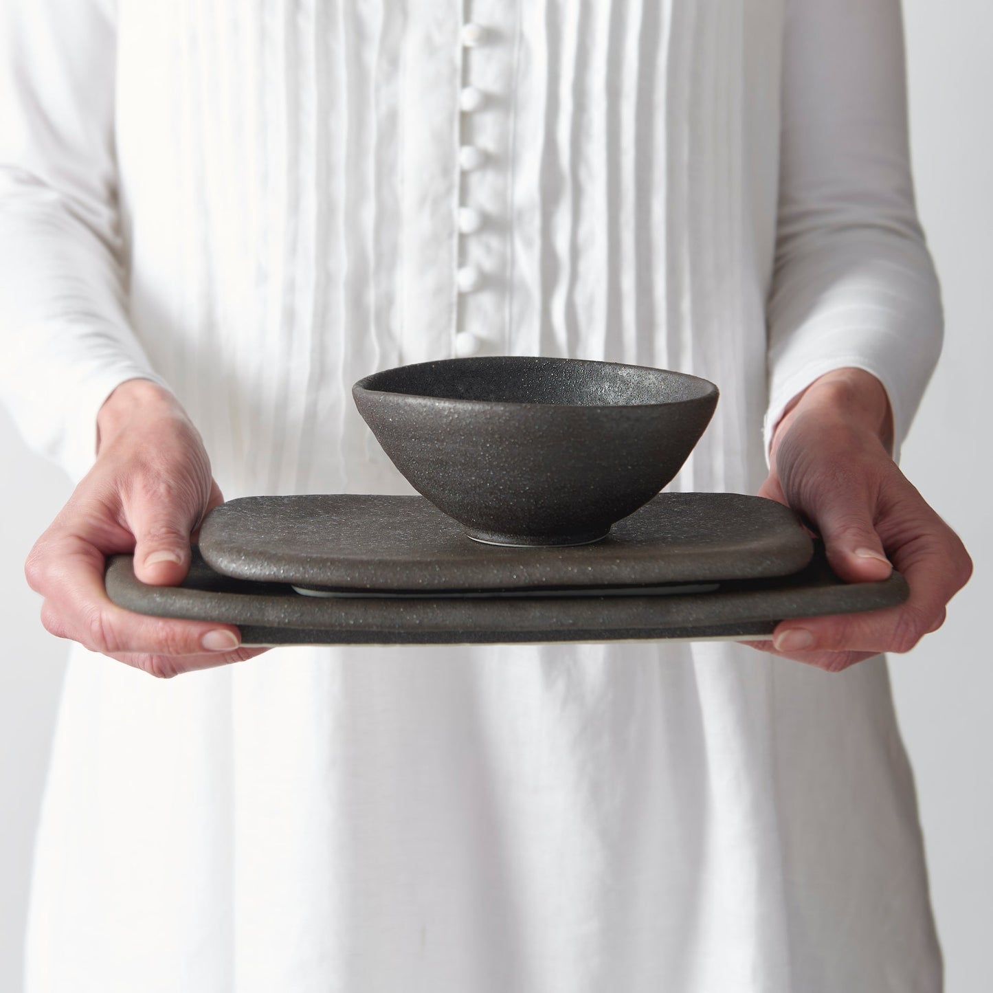 Plate Rectangular 22x13cm Stone Slab Design