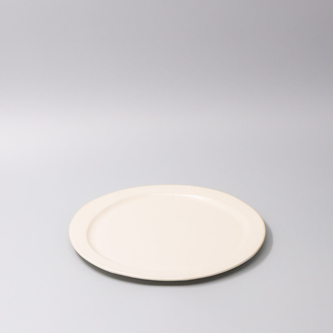 Plate Organic Flat 25.5cm Craft White Glaze