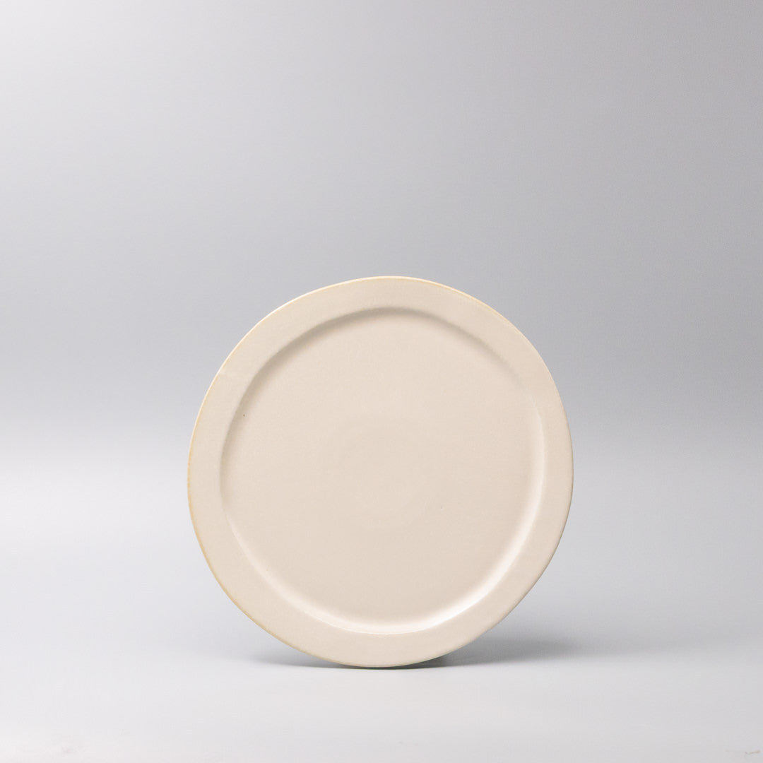 Plate Organic Flat 25.5cm Craft White Glaze