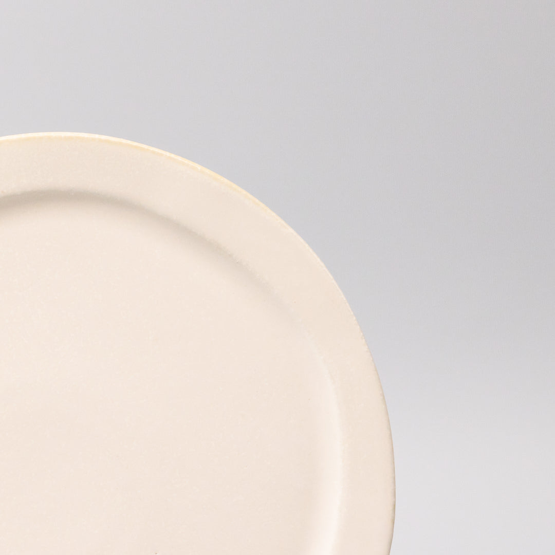 Plate Organic Flat 25.5cm Craft White Glaze