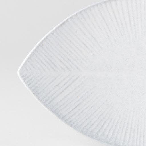 Plate Oval 13.5cm Snow Leaf Glaze