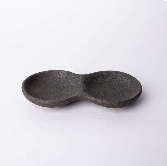 Double Sauce Dish 15.5cm Stone Slab Design