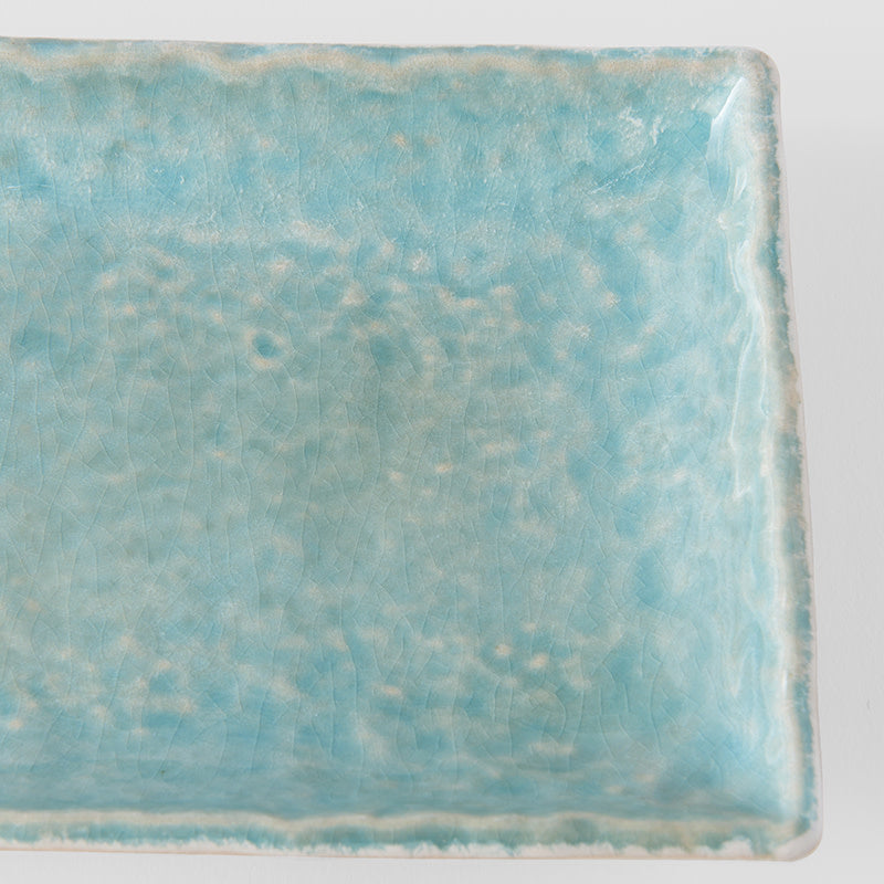 Platter 50cm Crazed Blue Glaze