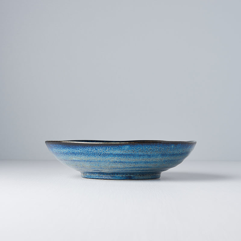 Pasta Bowl Organic Shape 21cm Kanso Indigo Blue Glaze