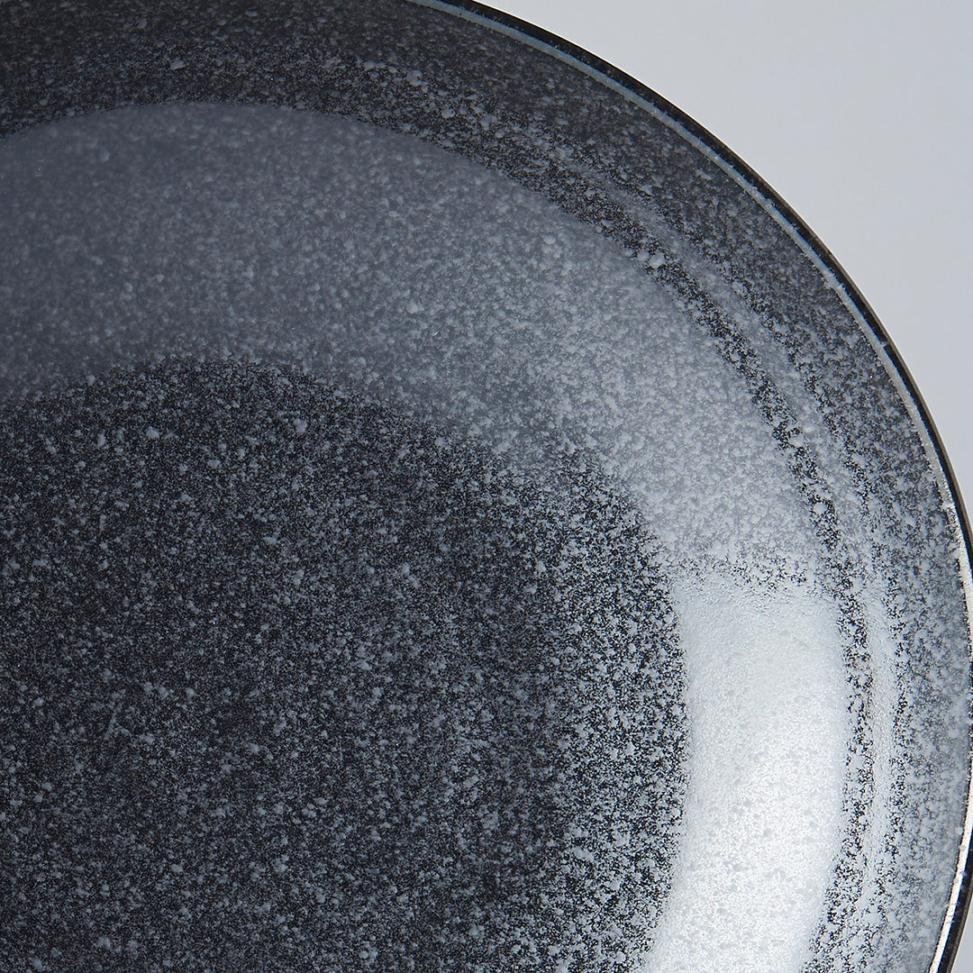 Pasta Bowl Organic Shape 21 cm Kanso Matte Black Glaze