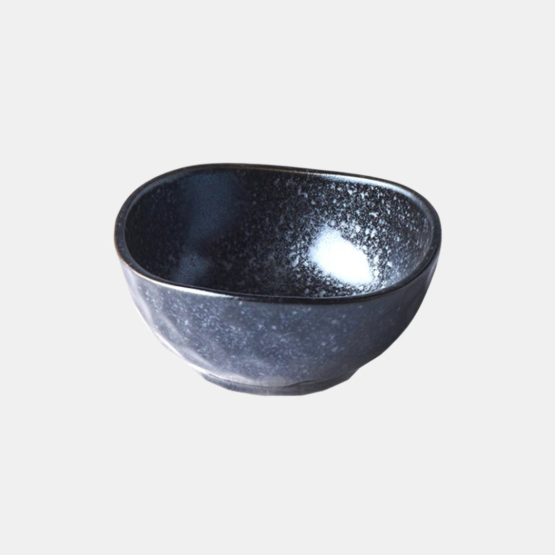 Sauce Dish Organic 9cm Kanso Matt Black Glaze