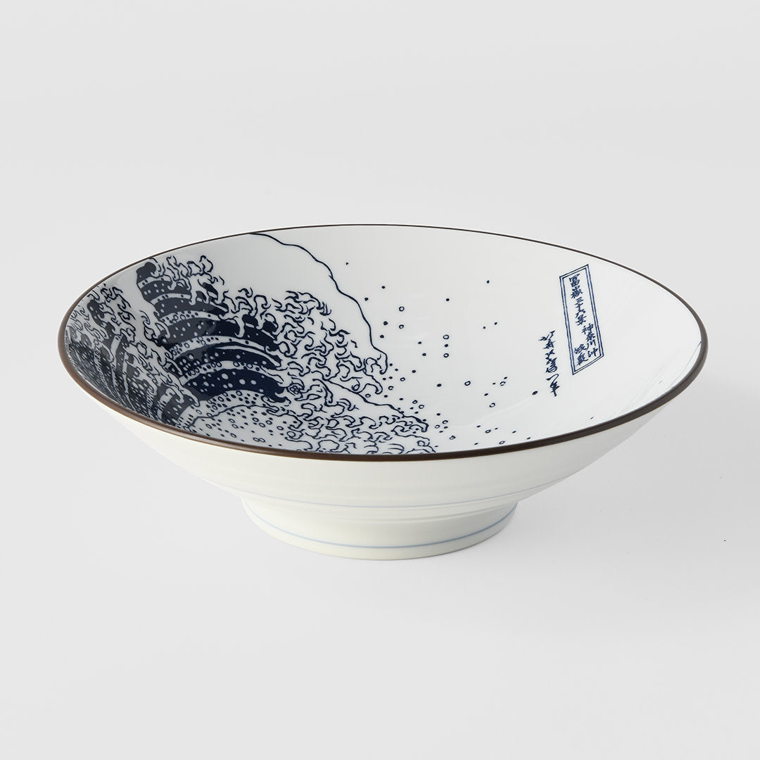 Ramen Bowl 24.5cm Hokusai Great Wave Design