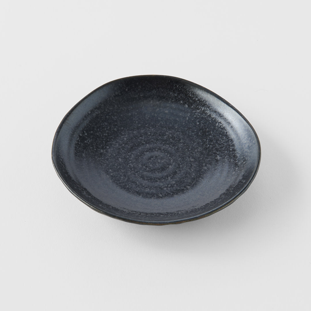 Saucer Organic Shape 13.5cm Kanso Matte Black Glaze