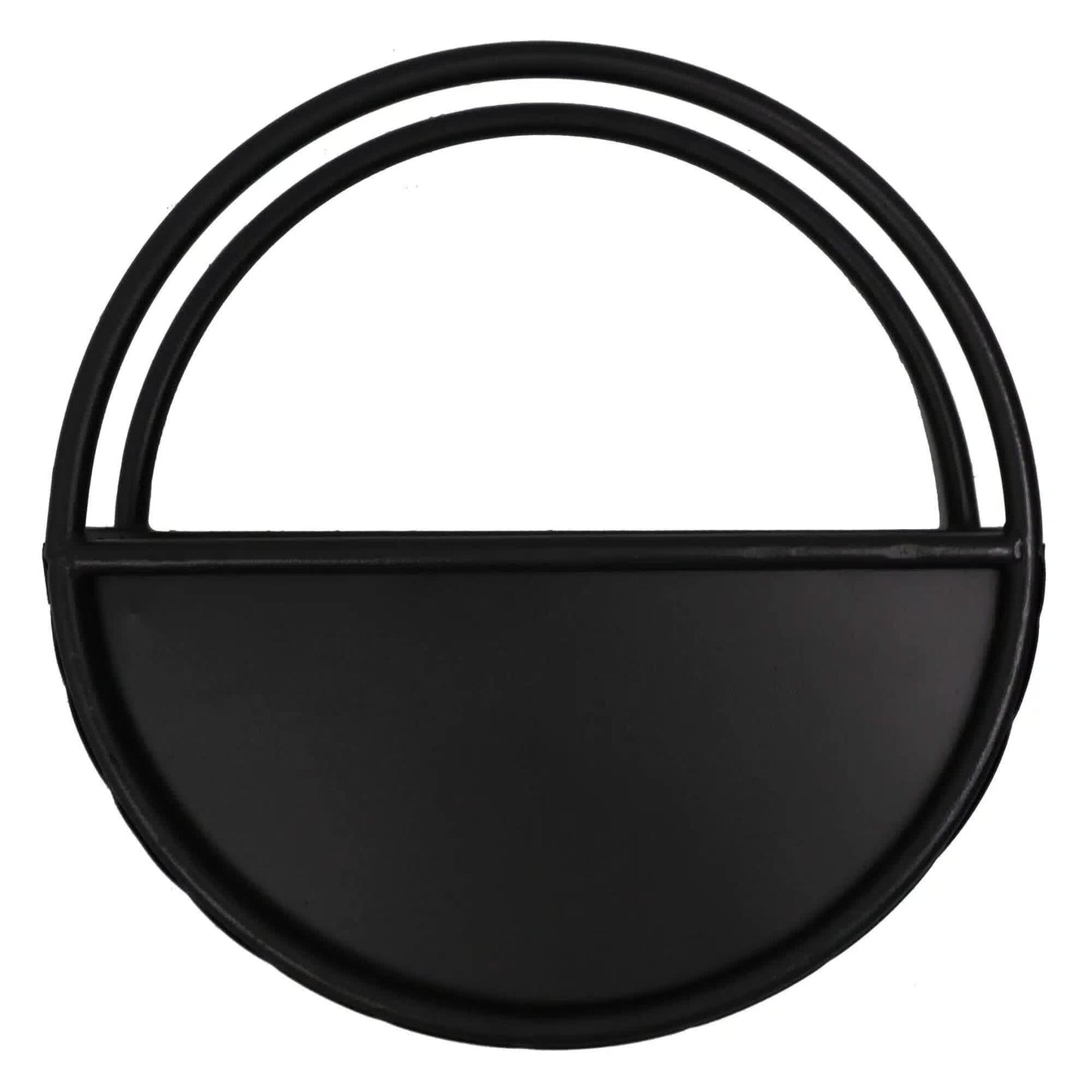 premium-floating-half-moon-semi-circle-metal-wall-planter-onyx-black-35cm
