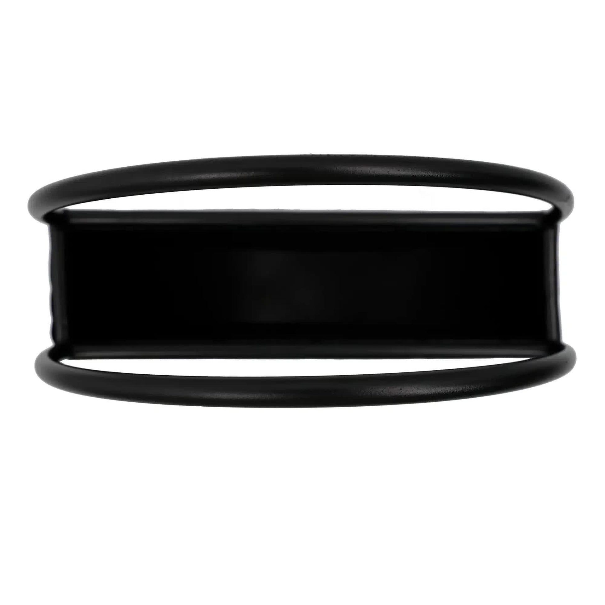 premium-floating-half-moon-semi-circle-metal-wall-planter-onyx-black-35cm