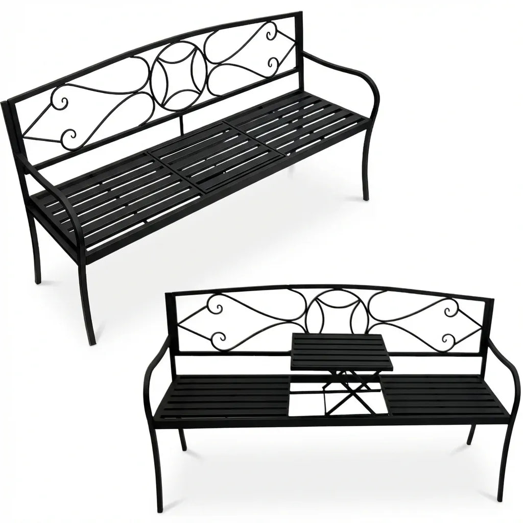 Otis Metal Garden Bench 87cm