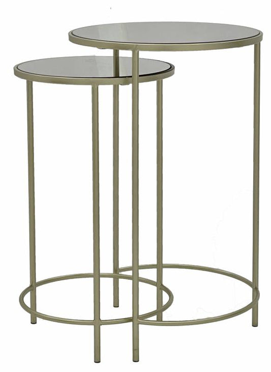 Set 2 Sally Glass Side Table 65cm