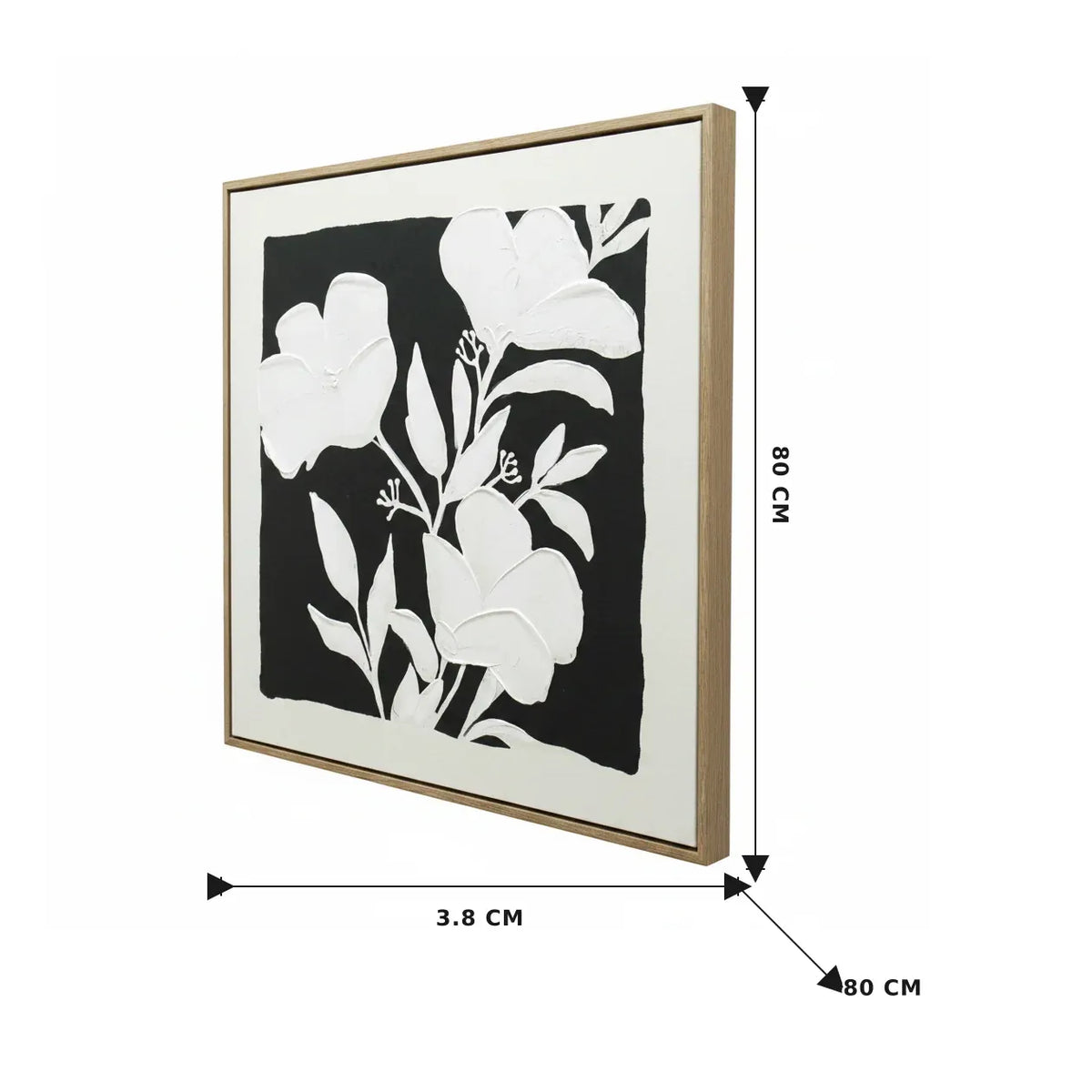 Bulk 4 Black & White Blooms A Framed Artwork 80cm