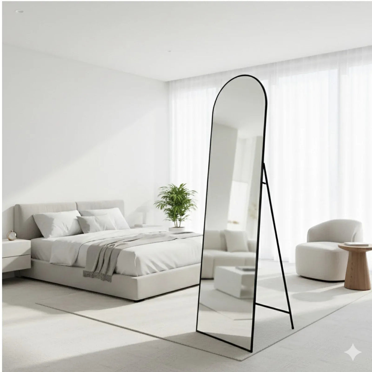 Nikola Cheval Mirror Black 170cm