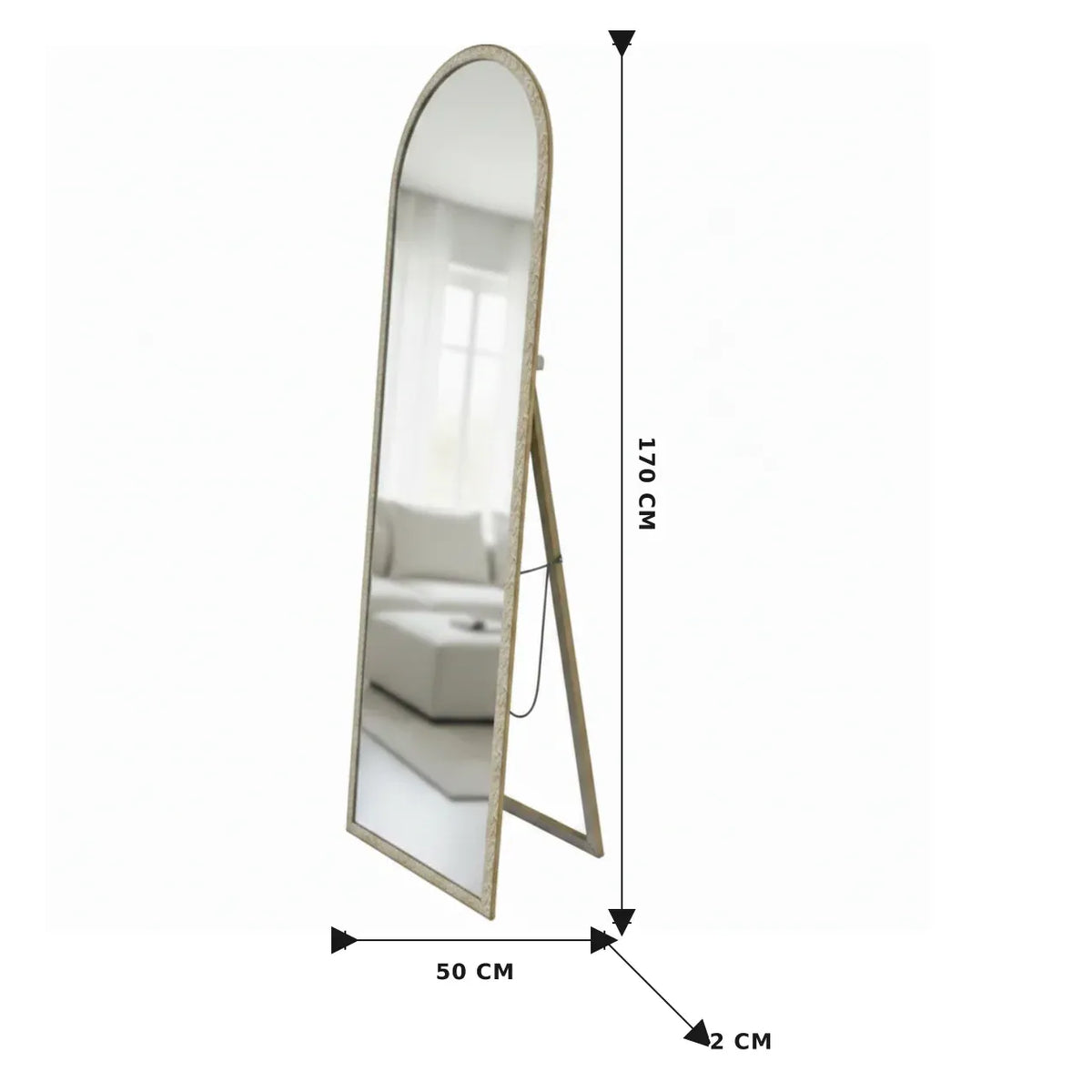 Mila Cheval Mirror 170cm