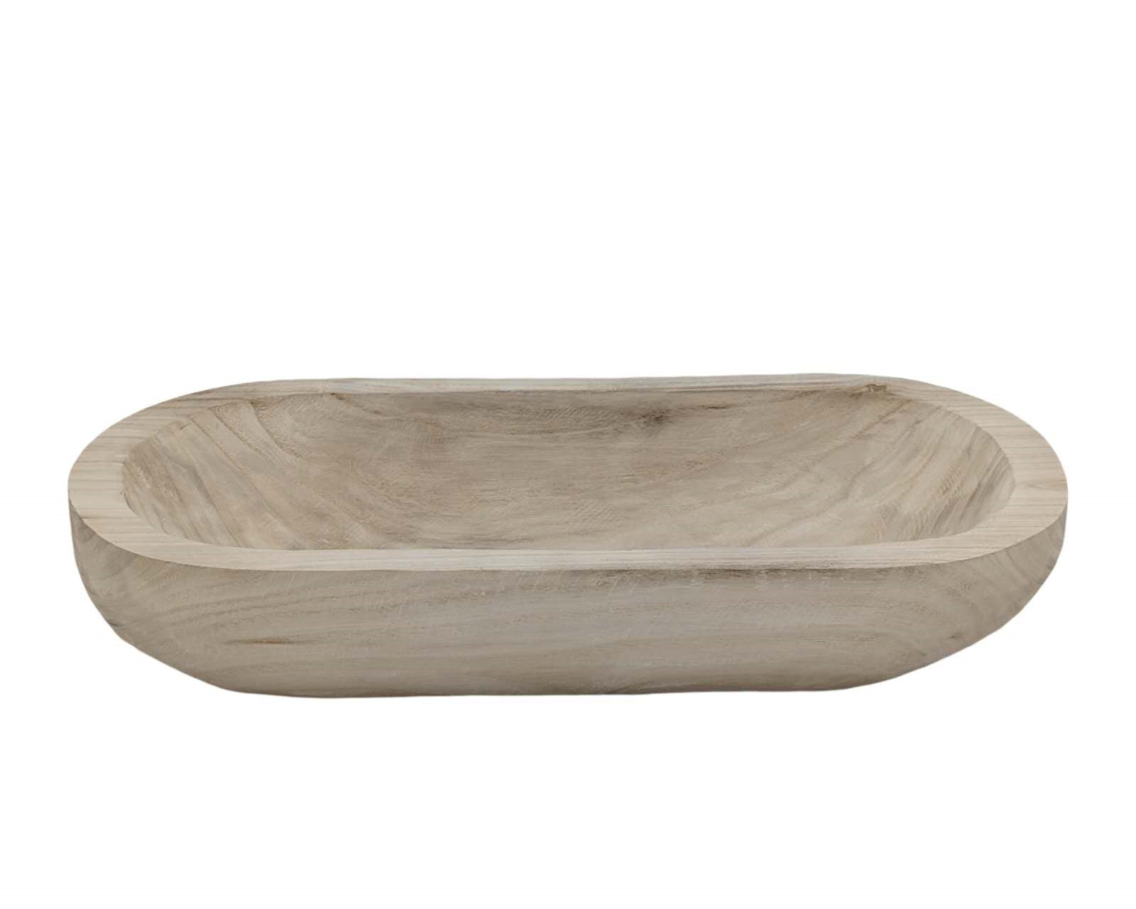 bulk 4 Wood Boat Tray Rectangle 45cm
