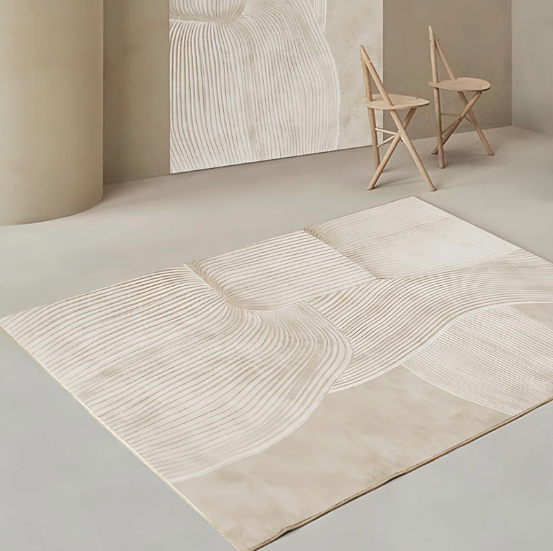 Wabi-Sabi style- white Imitation Cashmere Rug 200cm-300cm