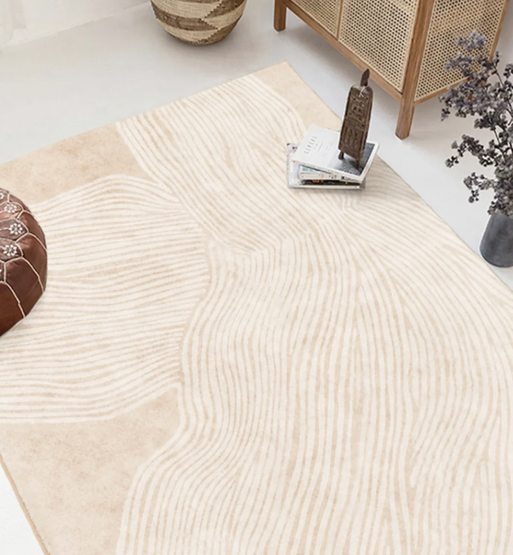 Wabi-Sabi style- white Imitation Cashmere Rug 200cm-300cm