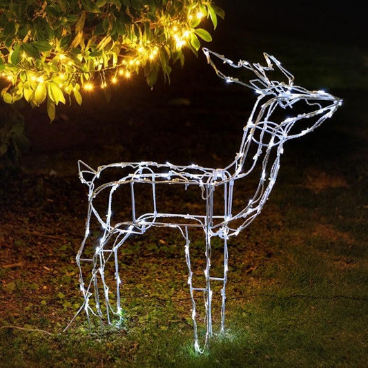 Battery Operated LED Reindeer  2 Style Options: Feeding and Standing - Feeding