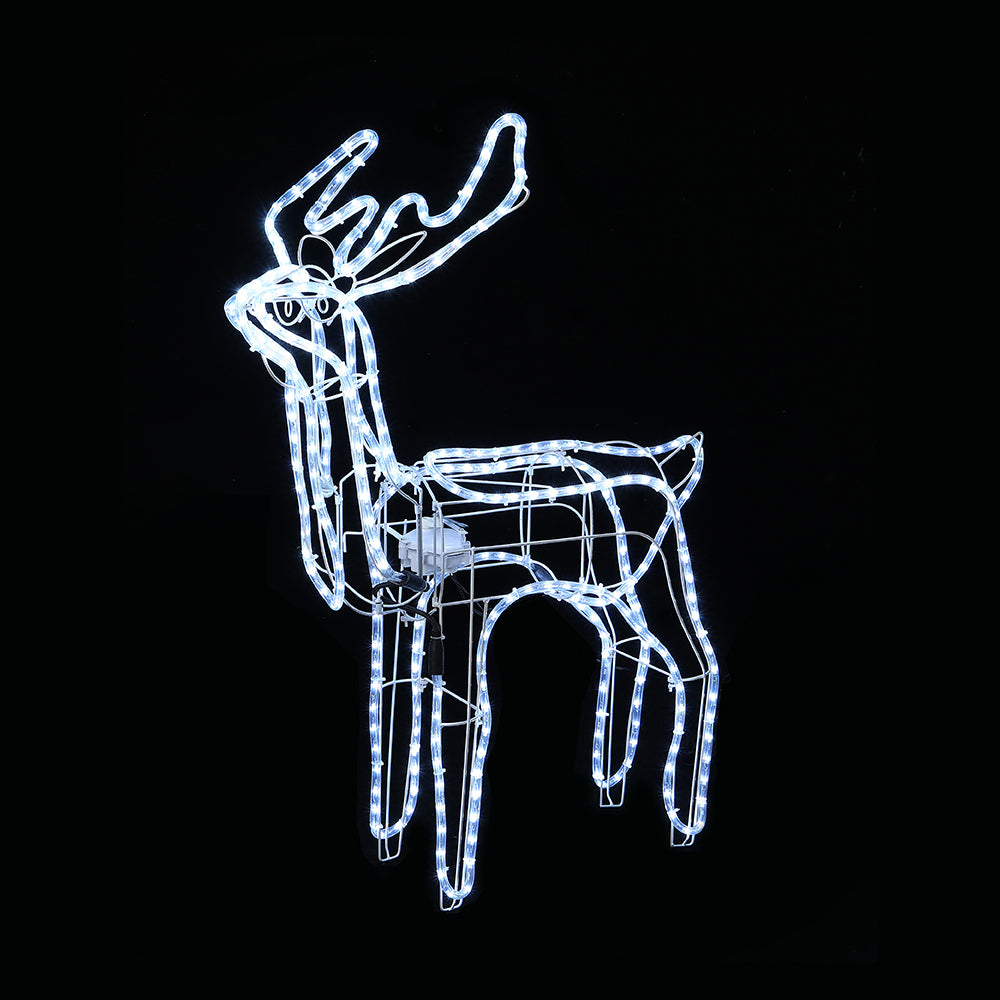 LED Ropelight Standing Reindeer Small Moving Cool White available in 2 types - Feeding