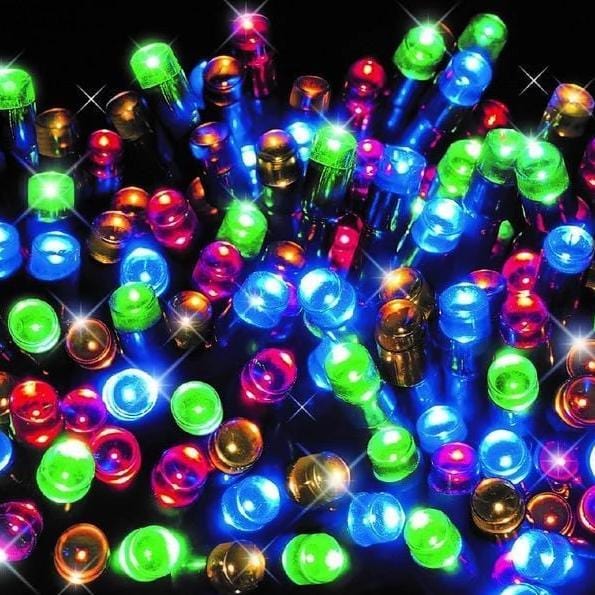 Battery Operated 100 LED Timer Lights  Available in 3 Colors - Multicolor