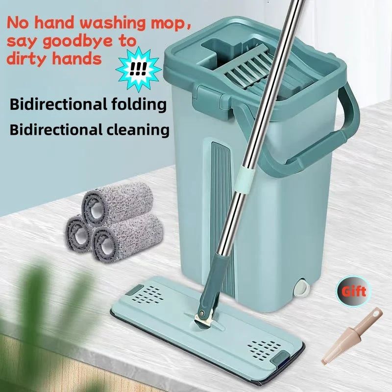 Flat Squeeze Mop & Bucket Set
