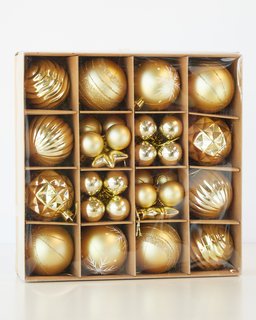 Ornament Assortment Gold 42Pcs