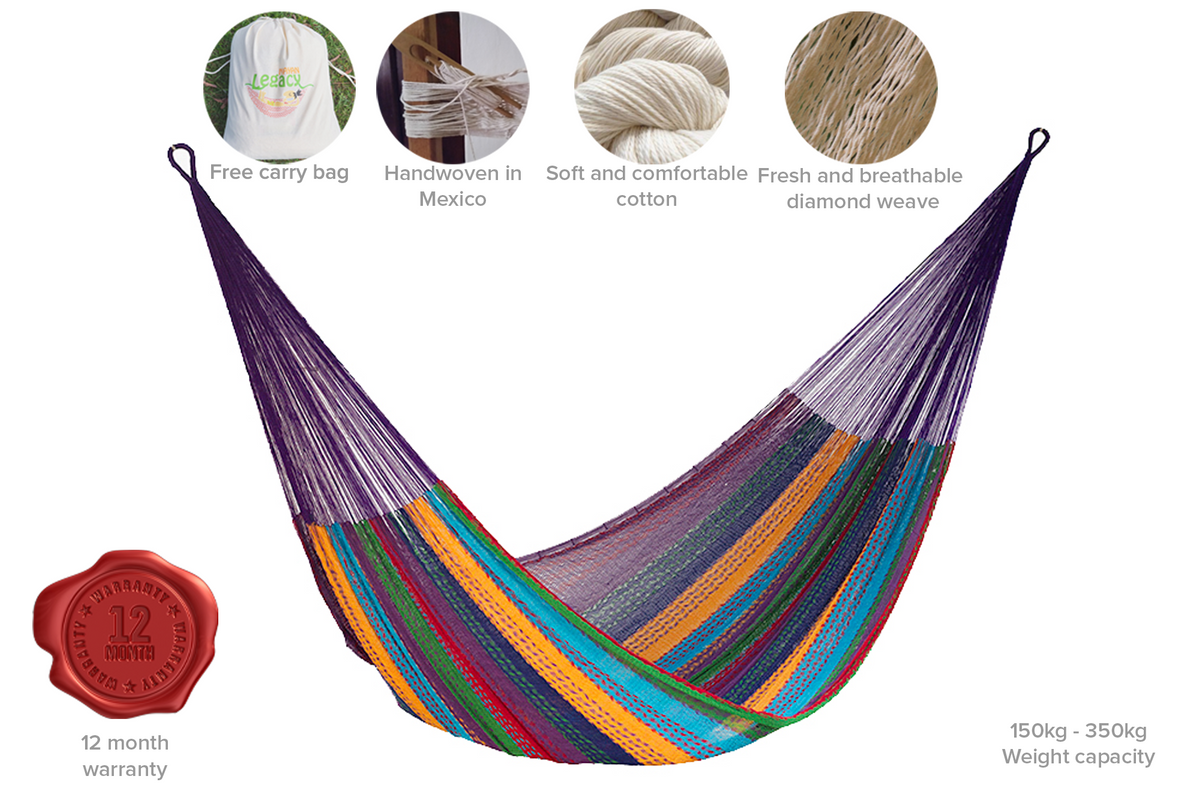 Colorina Cotton Mexican Hammock â€“ Queen Size