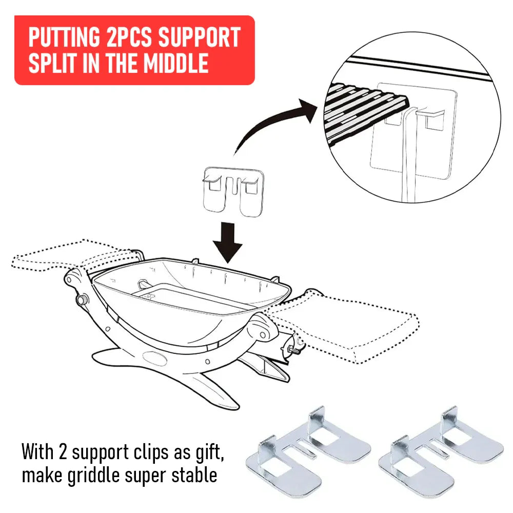 Cast Iron BBQ Half Griddle Plate Replacement Part For Weber Q models Q200 Q220 Q240 Q260 Q2000 Q2200 Q2400 Series Grills Non-stick Cooking 38.5x27cm