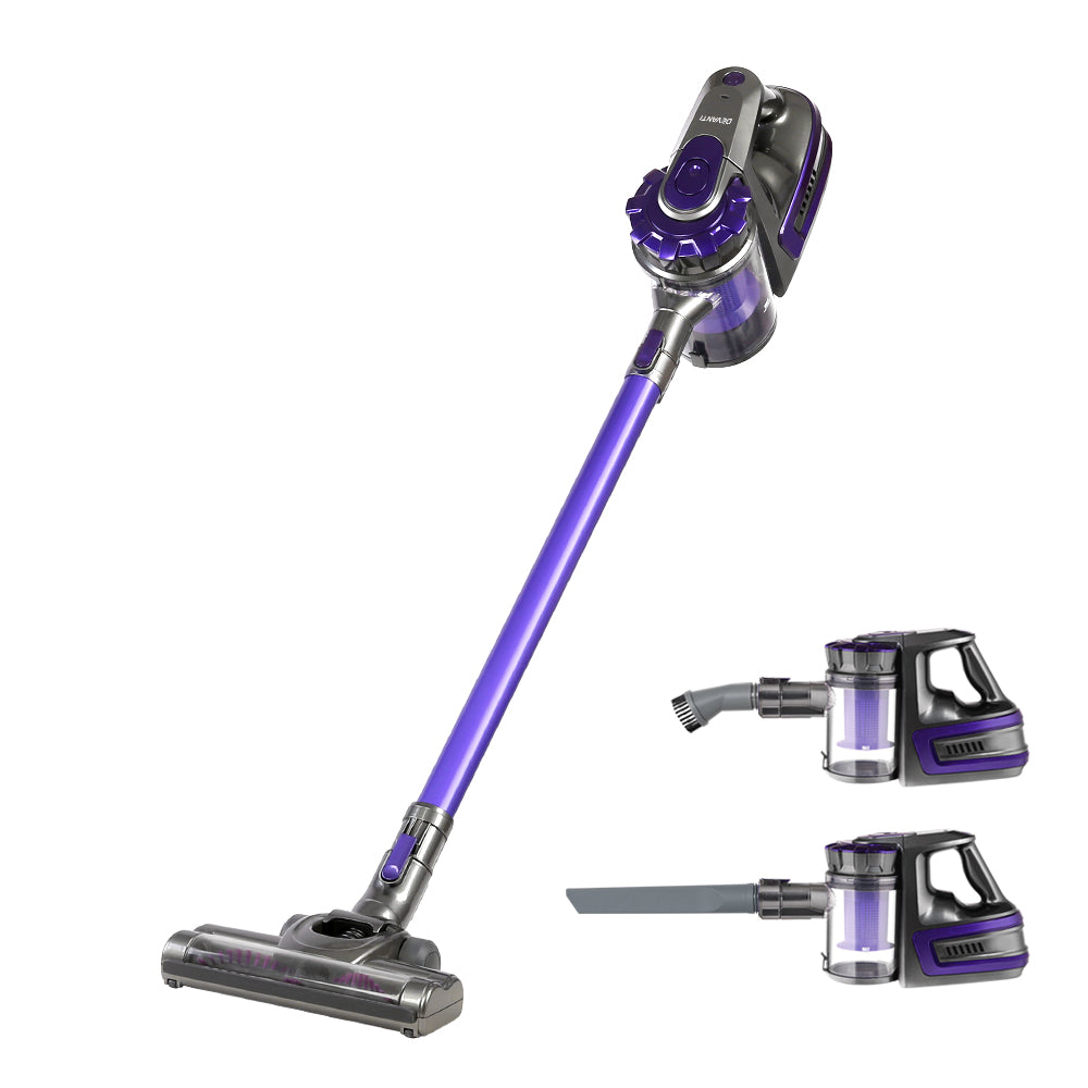 devanti-150-cordless-handheld-stick-vacuum-cleaner-2-speed-purple-and-grey at www.mallsonline.com.au