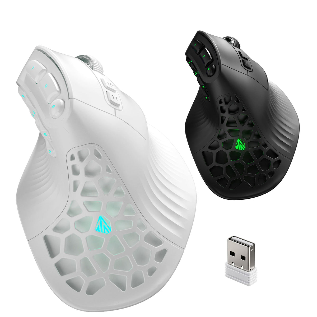SOLAKAKA E9 Vertical MMO Gaming Mouse Tri-Mode 36000 DPI Ergonomic