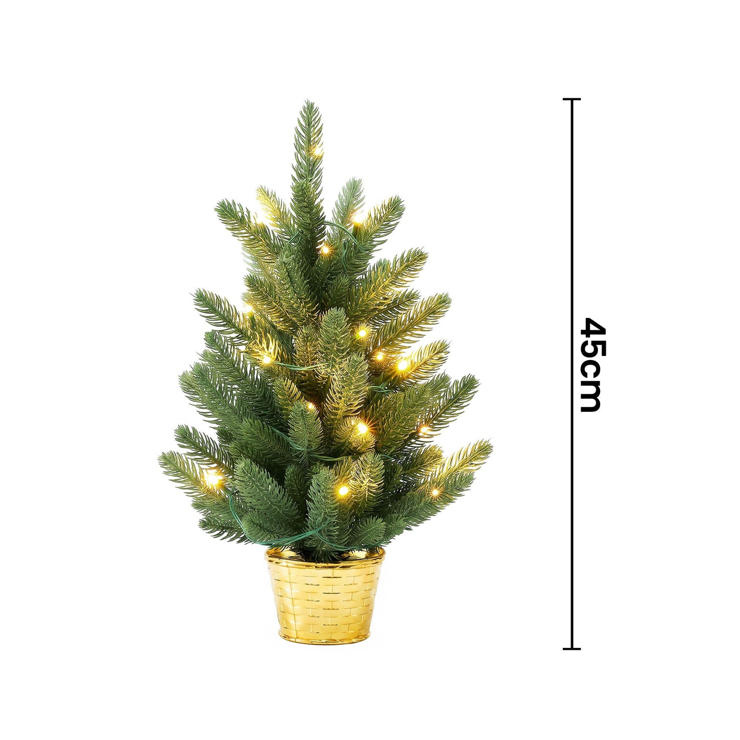 Jingle Jollys 45cm Artificial Christmas Tree Mini Christmas Tree Warm Light
