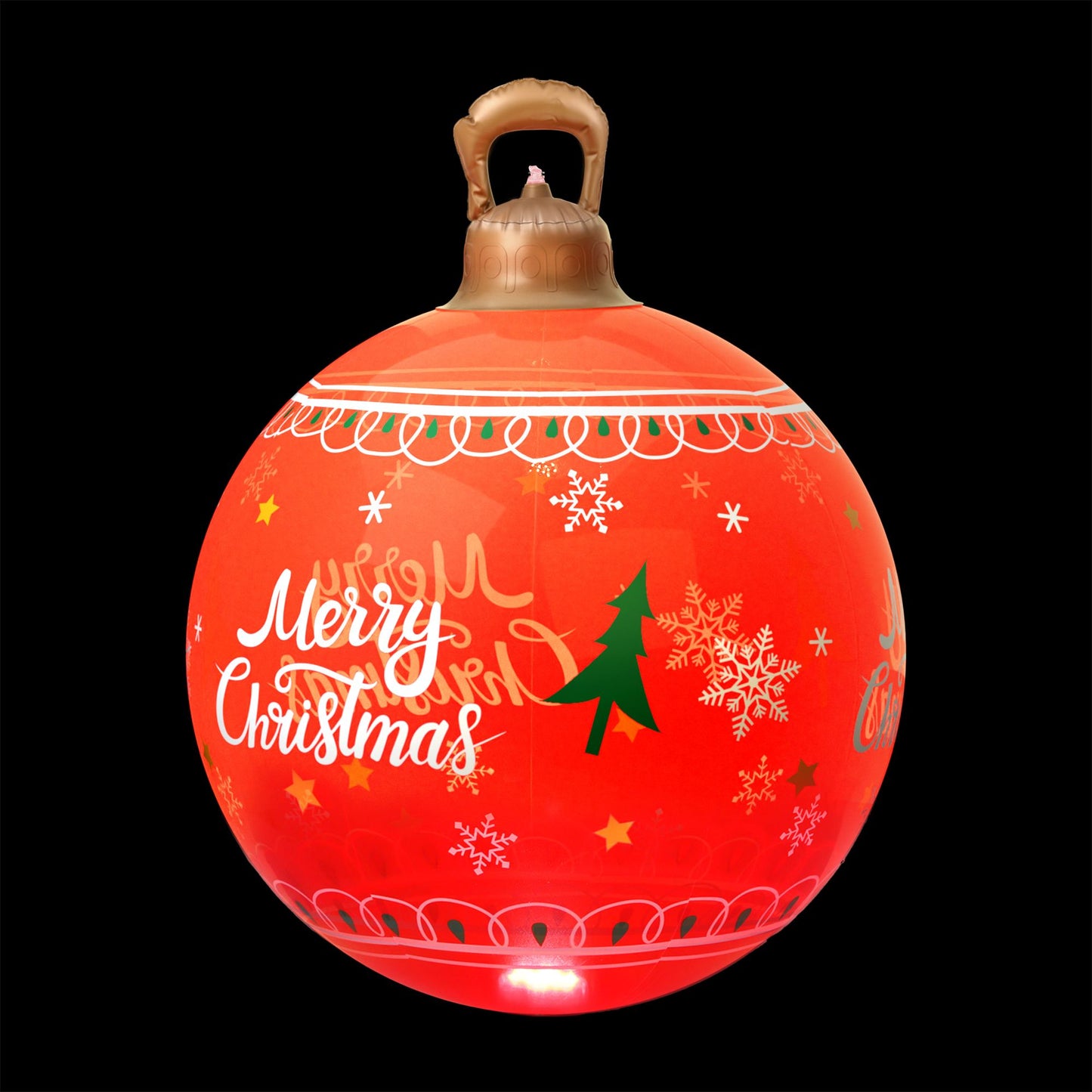 Jingle Jollys Christmas Inflatable Ball 60cm Led Illuminated Christmas Decoration Red
