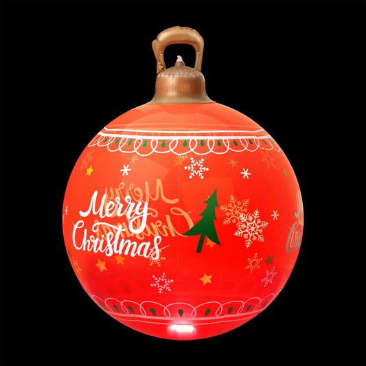 Jingle Jollys Christmas Inflatable Ball 60cm Led Illuminated Christmas Decoration Red