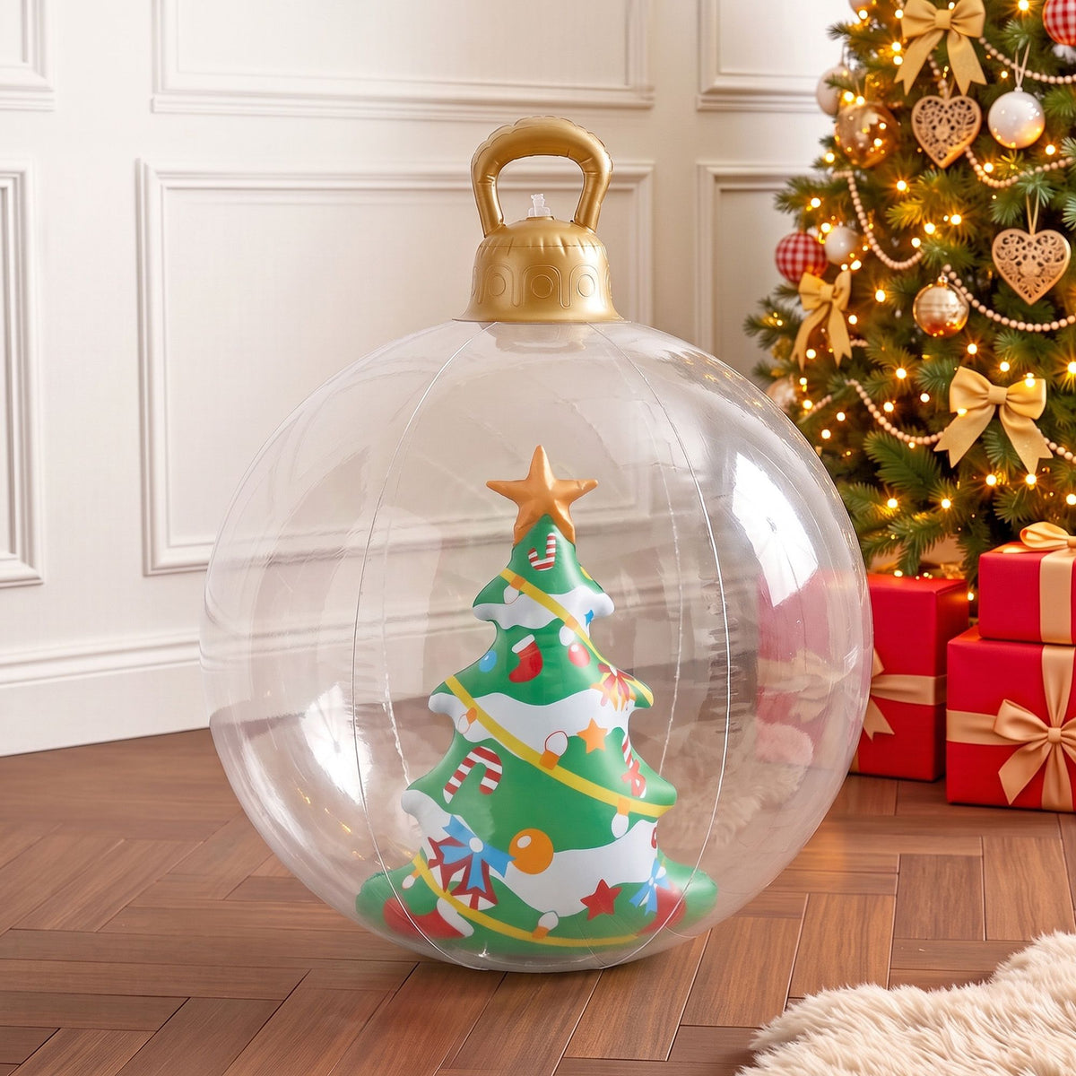 Jingle Jollys Christmas Inflatable Ball 60cm Tree Decoration Giant Bauble Clear