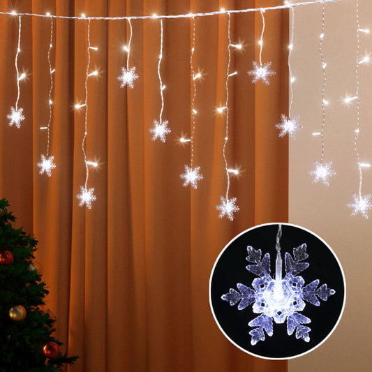 Jingle Jollys Solar 6M 160 Icicle String Lights