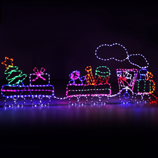 Jingle Jollys Christmas Lights 210cm Train 631 LED Decorations