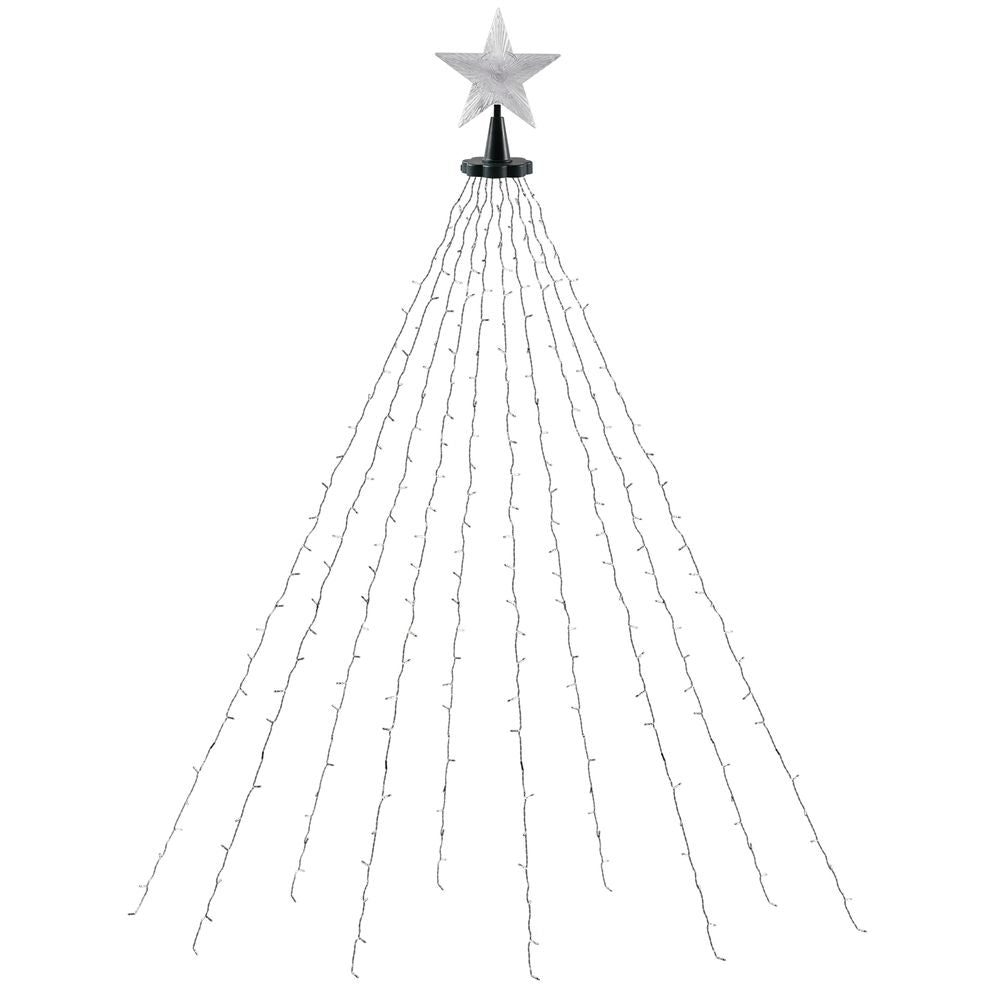 Jingle Jollys 2.5M Christmas Lights Waterfall String Light 300 LED Star Topper