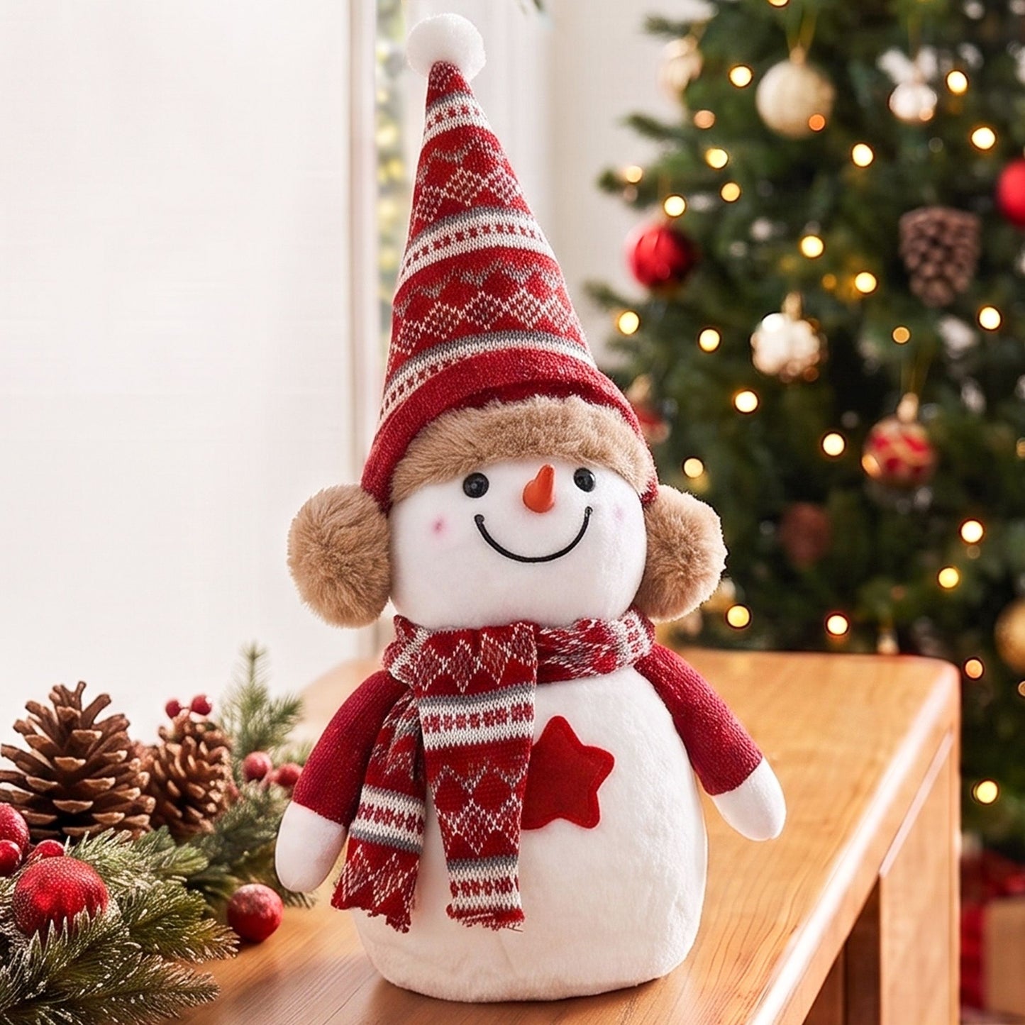 Jingle Jollys Christmas Snowman Handicraft Ornaments Party Decorations 35cm